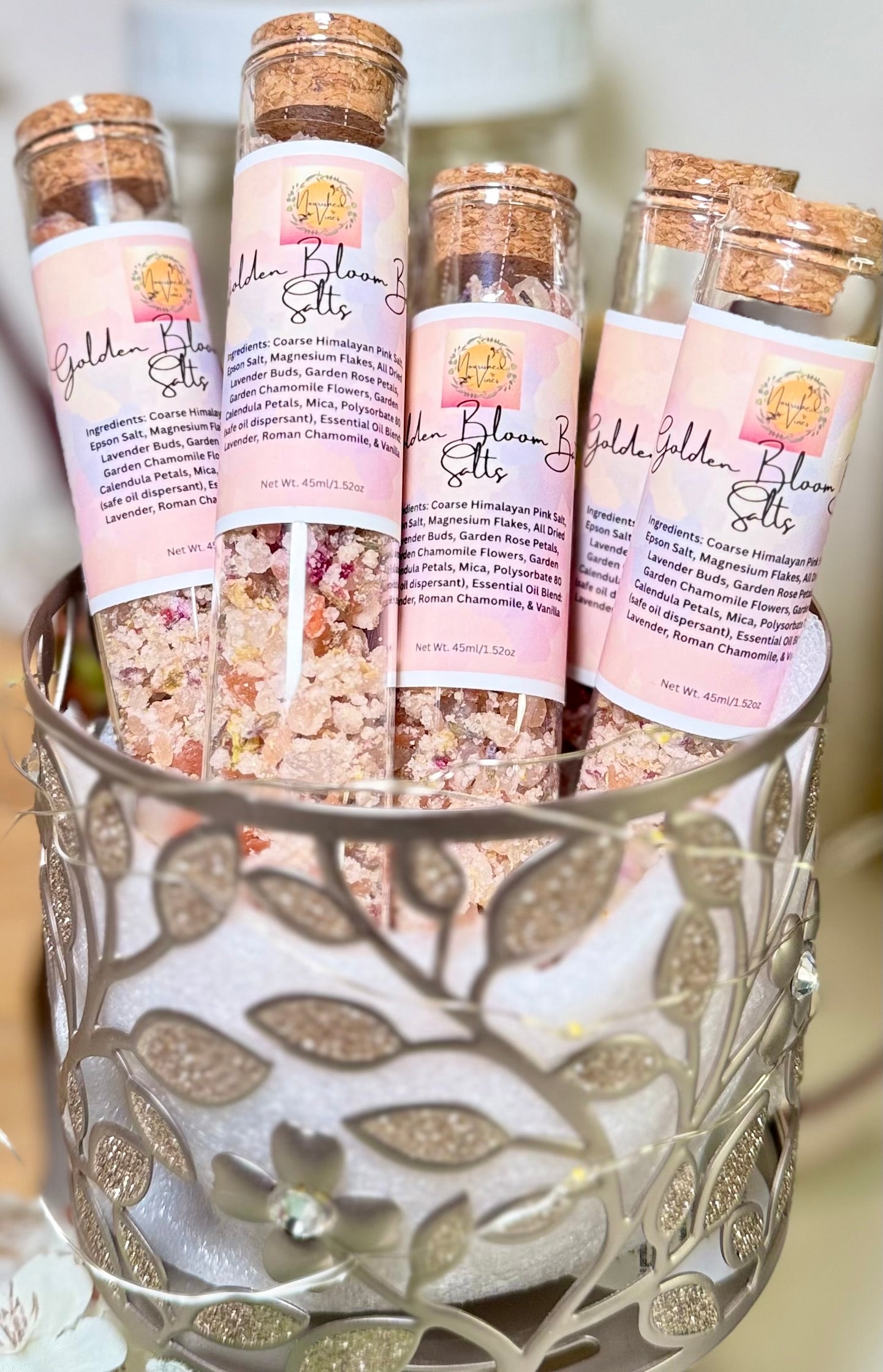 ๐ผ Golden Bloom Bath Salts | Nourished Vines