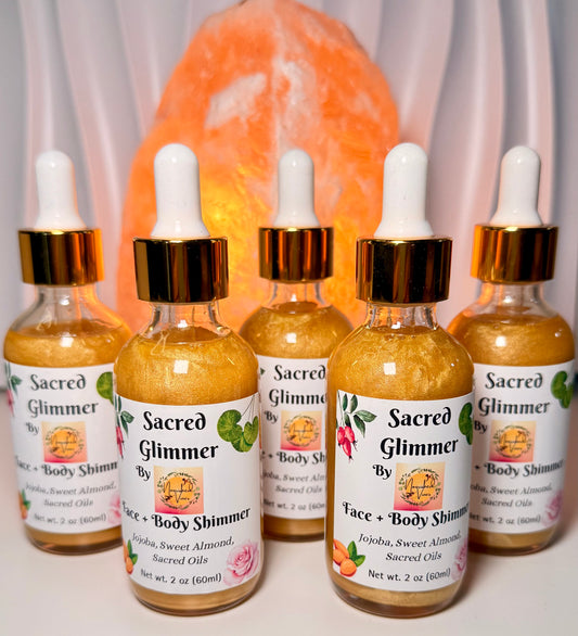 Sacred Glimmer Oil – Lightweight shimmer with a warm summer glow