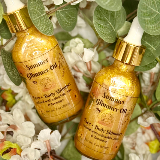 🌞 Summer Glimmer Oil – Lightweight shimmer with a warm summer glow